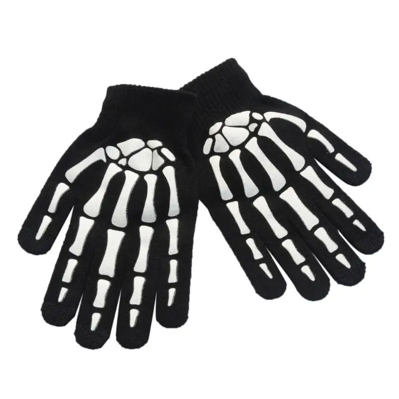 Full Finger Horror Skull Glove Halloween Skeleton Gloves Skeleton Mittens Gloves Gloves