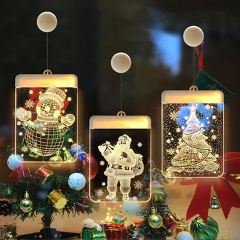 

1Pcs Christmas Decorations for Home Old Man Sled Elk Decorative Led Fairy Lights Navidad Natal Happy New Year Xmas Gifts Noel