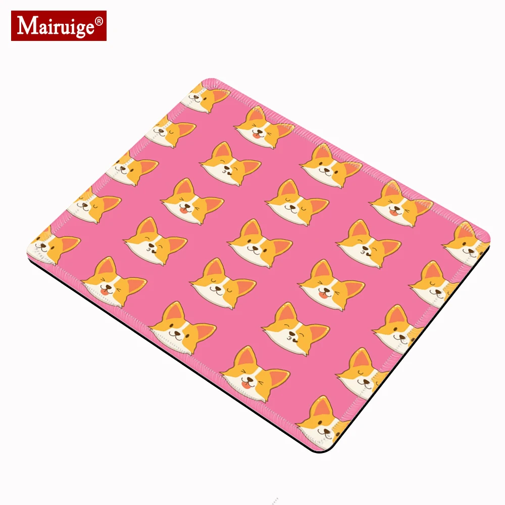 

Corgi Cute Mousepad 20x18cm Cartoons Pink Mouse Pad Small Computer PC Dark Cloth Gamer Speed Gaming Desk Mat DIY Custom