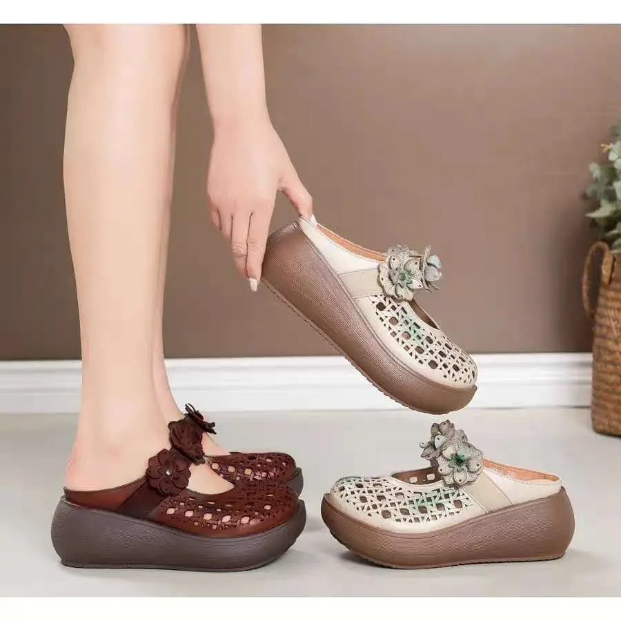 Women Platform Slippers 2021 Spring New Brand Ladies Mules Wedding Shoes Wedges Party Sandals Zapatos De Mujer Jelly Slides Cool