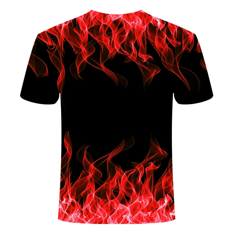Yellow Blue Flaming Tshirt Men Women 