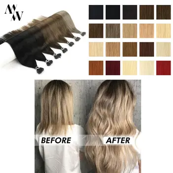 

Nano Ring Beads Machine Remy Human Hair Extensions 100% Real Natural Micro Ring Nano Bead MW Human HAIR 1.0g/s 20" 50/100/150pcs