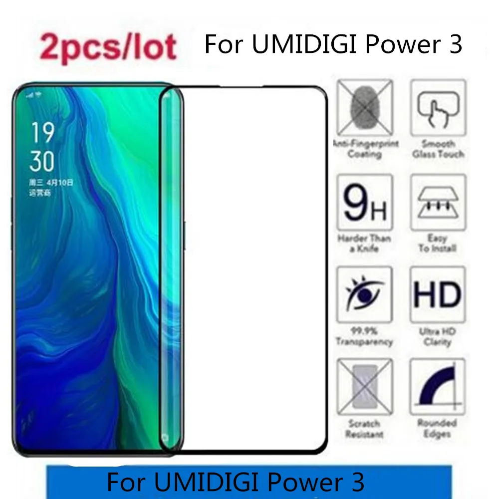 Полностью проклеенное закаленное стекло для UMIDIGI power 3 Защитное стекло для экрана для UMIDIGI power 3 закаленное защитное стекло