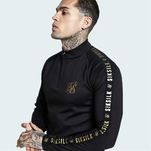 Sik Silk-Camiseta manga larga para hombre, ropa de calle de estilo Hip Hop, España, otoño - AliExpress