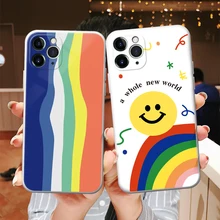 Colorido bloco caso de telefone para iphone 12 mini 11 pro max se 2020 7 8 plus x xr xs criativo macio silicone capa