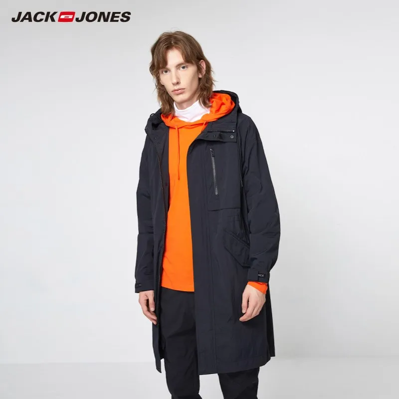 JackJones мужской водонепроницаемый светильник с капюшоном уличная одежда средней