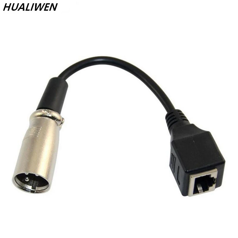 JSJ XLR head spin line XLR3 to RJ45 mother extension male светодиодный Соединительный кабель 15 см|xlr xlr| |