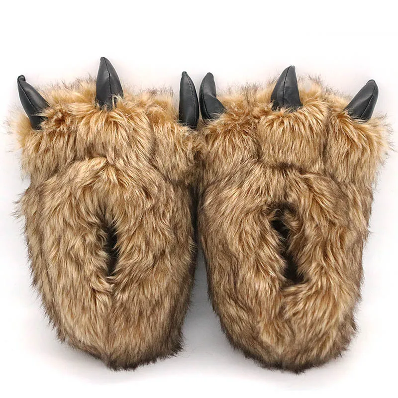Paw Fur Shoes Slides Indoor Flip Flops 