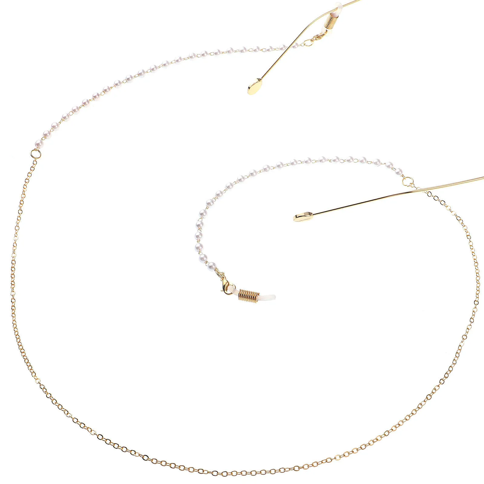 Glasses rope hanging neck fashion simple pearl chain sunglasses chain gold plated glasses chain