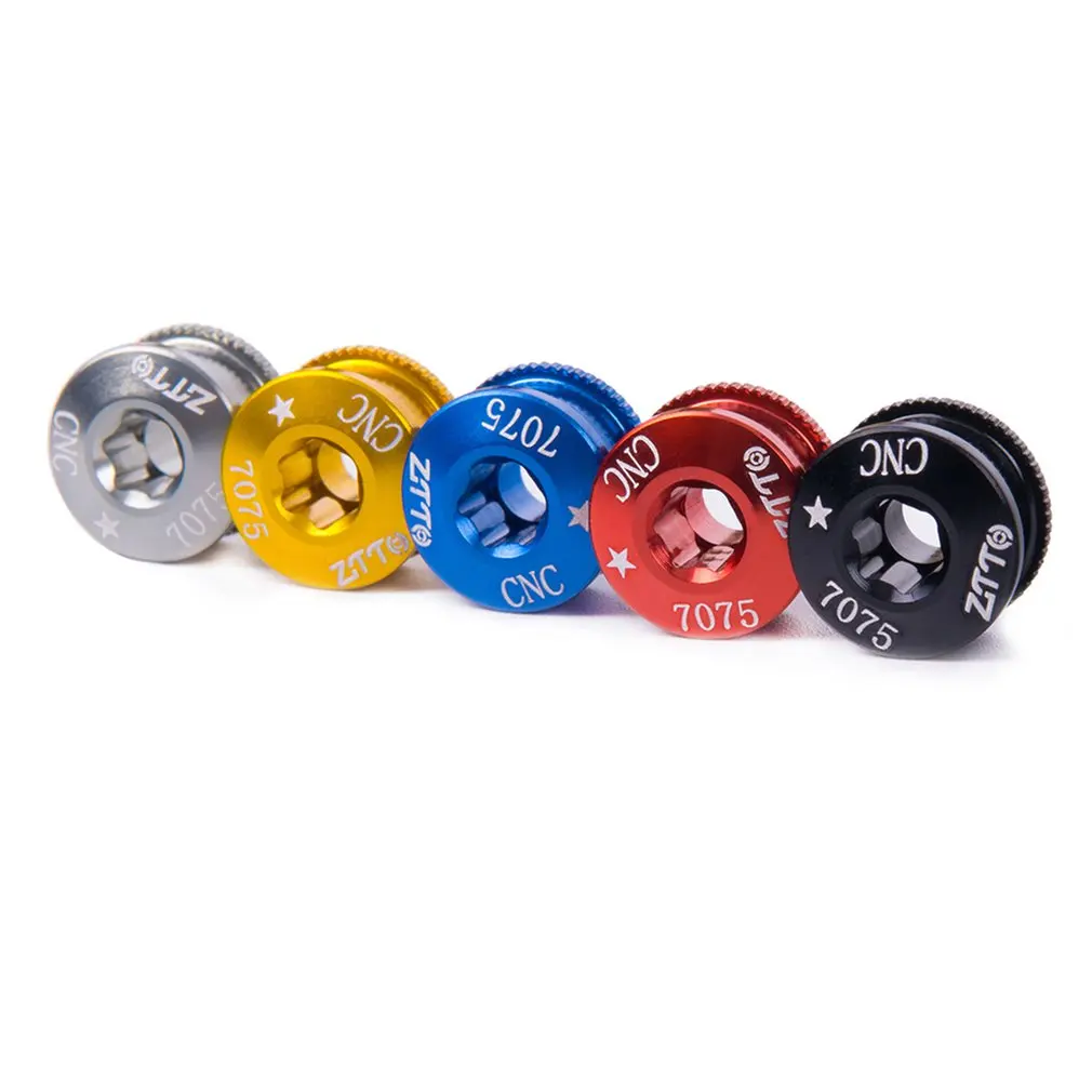 

5PCS 5mm Chainring Bolt Bicycle Chainwheel Screws CNC 7075 Road MTB Bicycle Disc Screw for Crankset Bicycle Parts Hot Sale