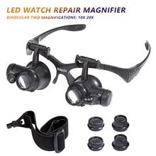 Vergrootglas Bril 10X 20X Vergrootglazen Horlogemaker Juwelier Loupe Voor Werken Solderen Diy Juwelier Horloge Elektronische Reparatie