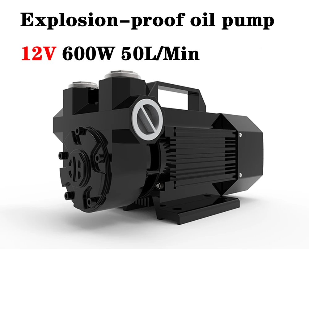 12 V/24 V бензиновый насос с взрывозащищенной Системы микро топливный насос из нержавеющей стали самовсасывающий электрический дизельный насос 600 Вт 60l/мин - Напряжение: 12V black
