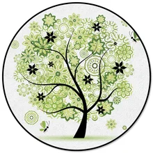 Милая ЖИЗНЬ Дерево бабочка мандала цветок зеленый круглый ковер компьютерный стул коврик для гостиной коврик Детская спальня коврики