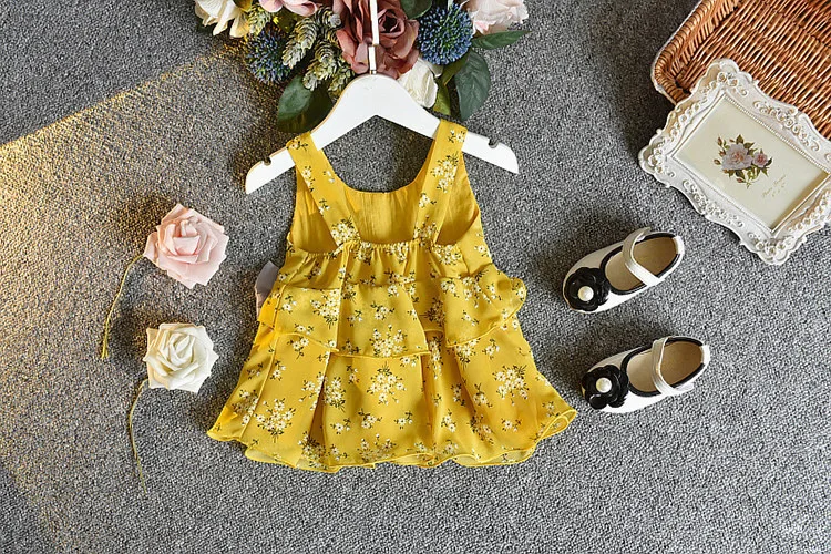 VIMIKID/комплекты одежды для девочек; коллекция года; летняя детская одежда; шифоновая майка с цветочным рисунком+ шорты с вышивкой; соломенная одежда для детей