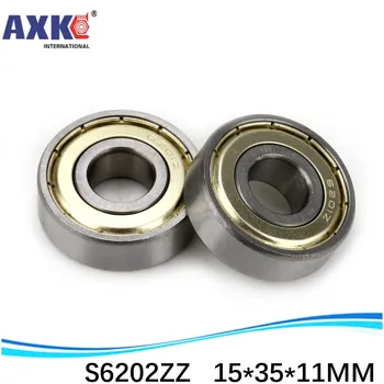 

200pcs free shipping SUS440C environmental corrosion resistant stainless steel deep groove ball bearings S6202ZZ 15*35*11 mm