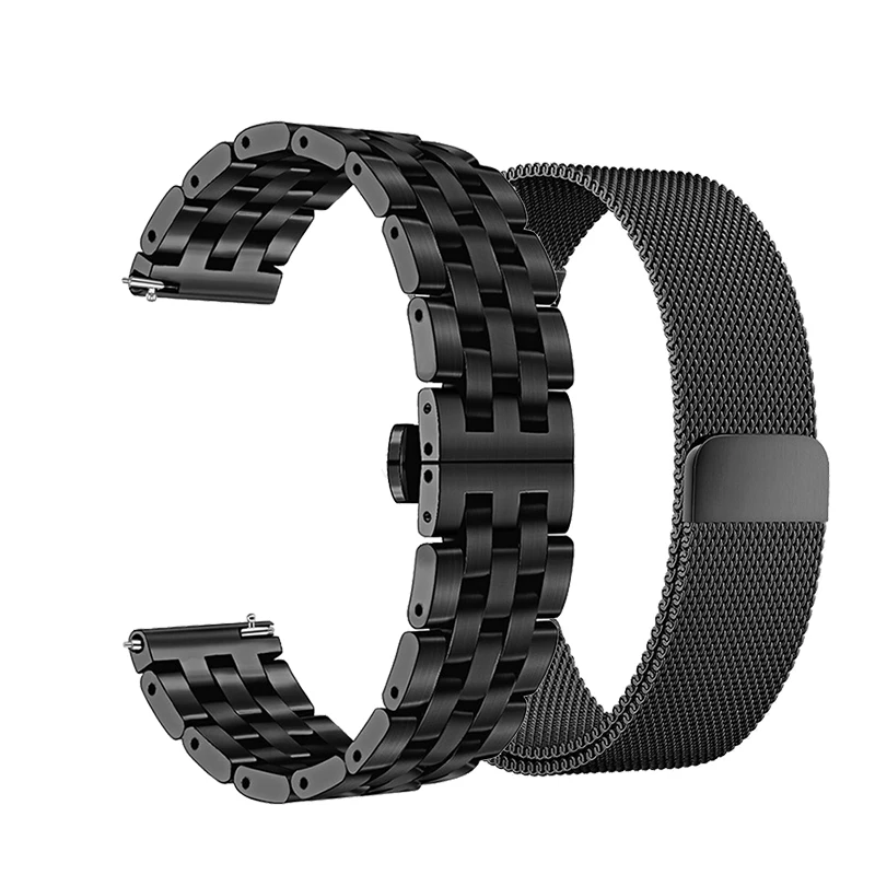 20 мм 22 мм универсальный ремешок из нержавеющей стали для samsung Galaxy Watch Active 2 40 мм 44 мм Миланская петля ремешок Galaxy Watch 42 мм 46 мм