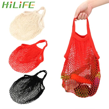 

HILIFE Storage Shopping Bags Mesh Net Turtle Bag Fruit Storage Handbag Totes Foldable String Bag Reusable Home Organization