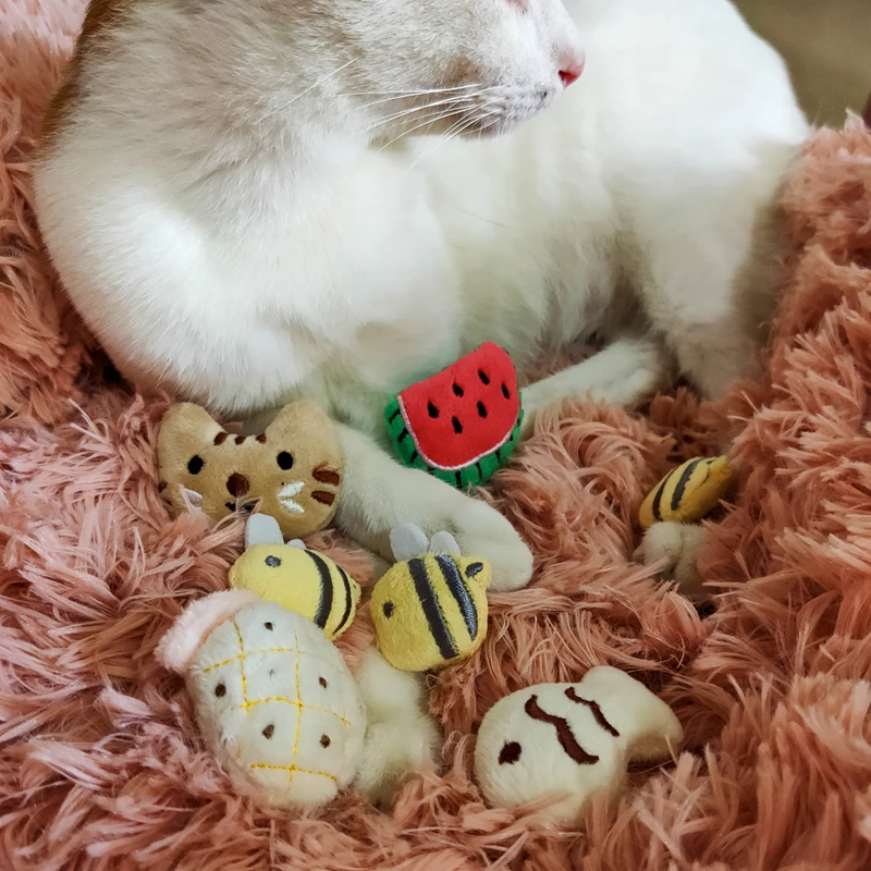 [MPK Catnip Toy] купите любые 3(10) товара получите скидку 30%(40%)! Новинка кошачья мордочка дизайн кошачья игрушка, кошачья мята Печенье кошка подушка