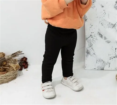 Baby Girls Leggings Cotton Big PP Pants Spring Autumn Kids Girls Pants Fashion Solid Long Trousers Children's Pants 2020 New black