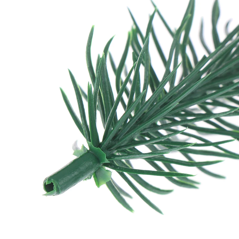 20PCS Artificial Plastic Green Pine Plants Branches Wedding Home Party Decorations DIY ChristmasTree Handcraft Accessories