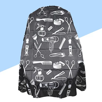 

Graffiti Pattern Haircut Gown Professional Hair Cut Shawl Waterproof Salon Cloak Haircut Apron for Adult Clients