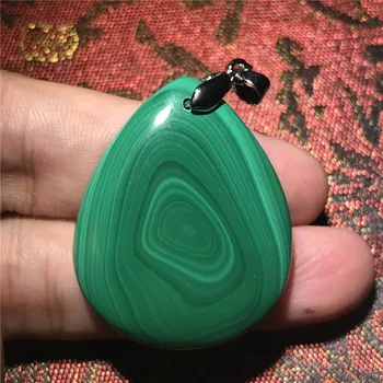 

Genuine Natural Green Malachite Pendant For Women Lady 35x29x7mm Stone Healing Chrysocolla Reiki Crystal Necklace Pendant AAAAA