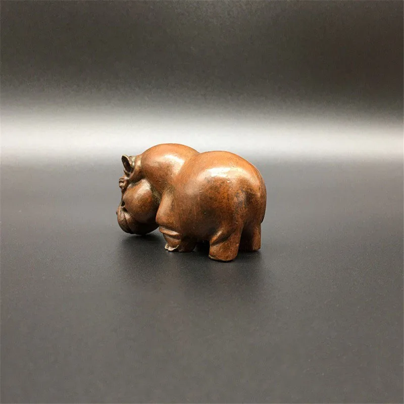 Pure copper hippo decoration (1)