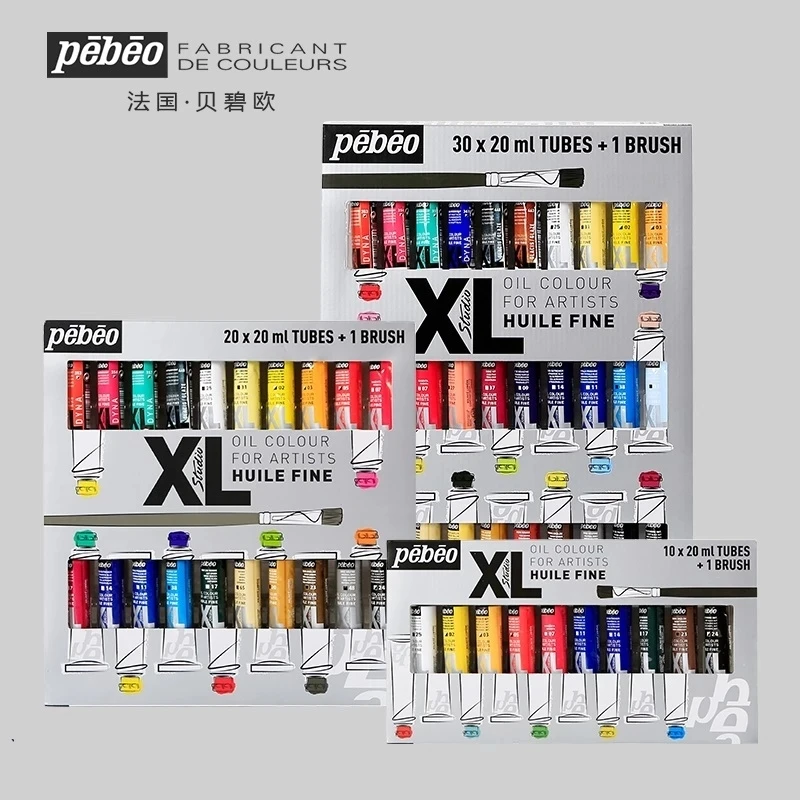 Pebeo XL   40/30/20/10 Colors 20ML Tube Oil Paint Sets Professional for Artist Drawing Color Art Supplies