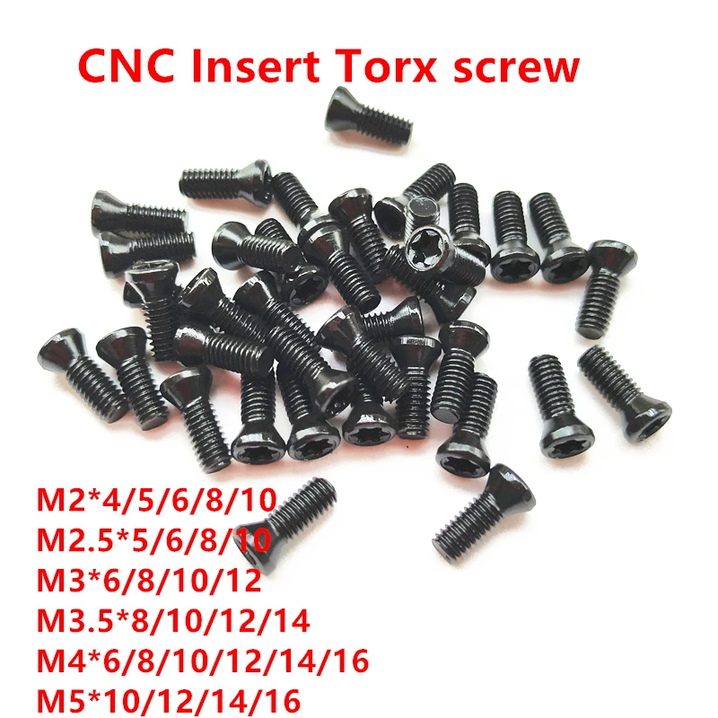 50 шт. M2 M2.5 M3 M3.5 M4 M5 CNC вставной винт Torx для замены карбидная вставка токарного