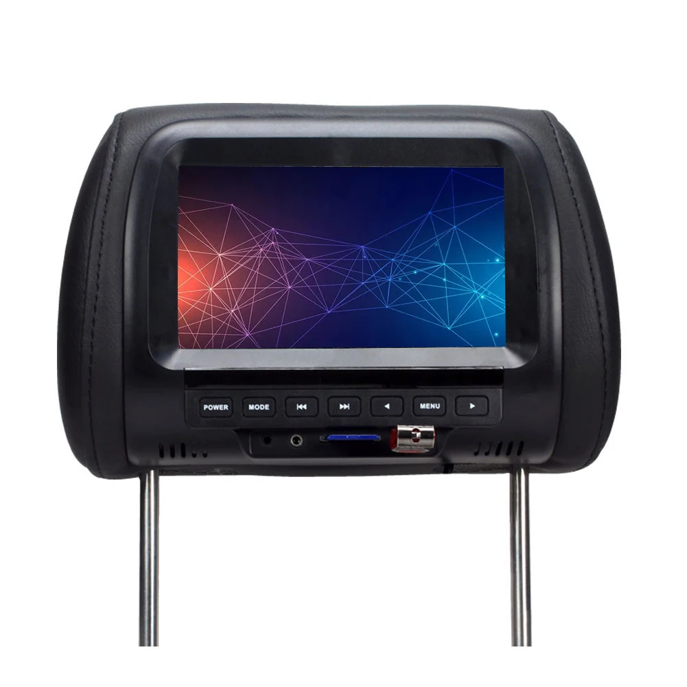 

7inch Built-in Speakers Touchable Button Practical LCD Seat Back Headrest Screen Multifunction HD Video Universal Car Monitor