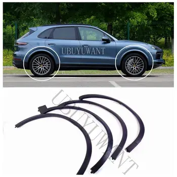

UBUYUWANT For Porsche Cayenne 2018 2019 2020 4pcs High Quality Car Fender Wheel Eyebrow Protector Wheel Arch Trim Strip