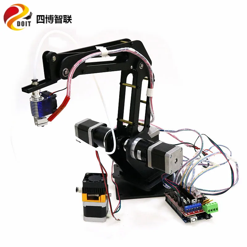 SZDOIT CNC 3-Axis Robot Arm Kit 3DOF RC Robotic Model 3D Printing Laser Engraving Assembled with Control kit Motors for Arduino