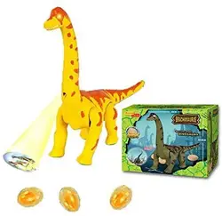 Zhenwei ходячая игрушка динозавры живое действие динозавр игрушки со звуками укладка яиц тонкой проекции изменение цвета огни для детей