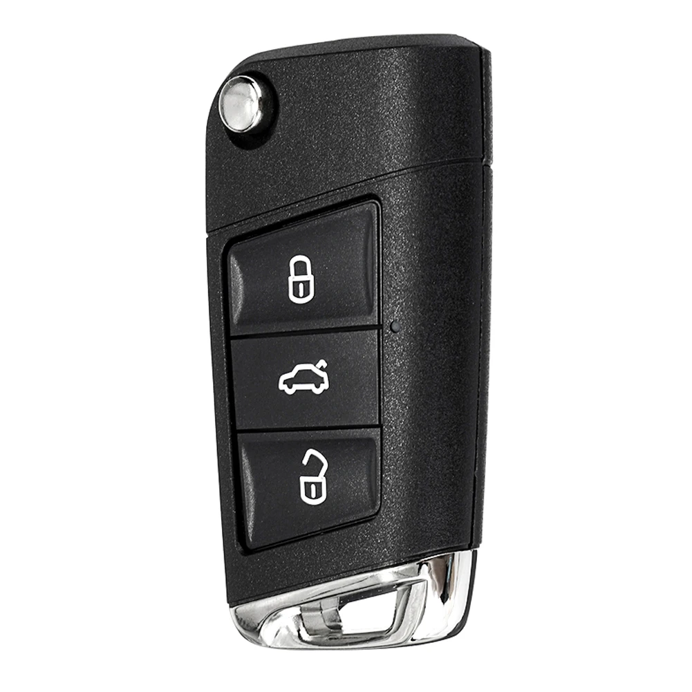 

3 Buttons Flip Remote Key Fob Case Shell Battery For Golf MK7 2002-2006