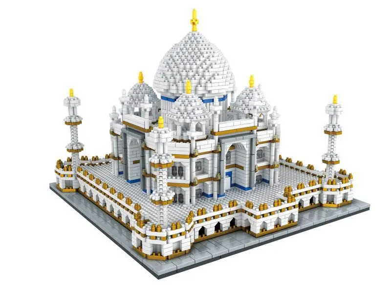 Популярный классический мир архитектурная модель Taj Mahal строительные блоки игрушка обучающая модель кирпич детская игрушка Рождественский подарок на день рождения