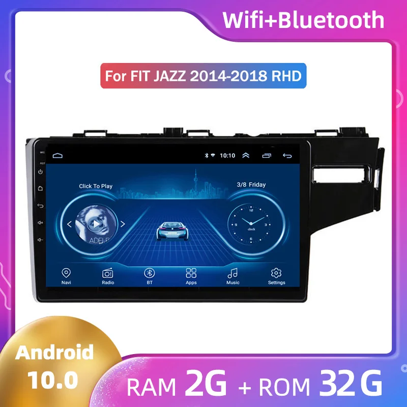 Android 10 GPS навигация Сенсорный экран четырехъядерный автомобильный радиоприемник