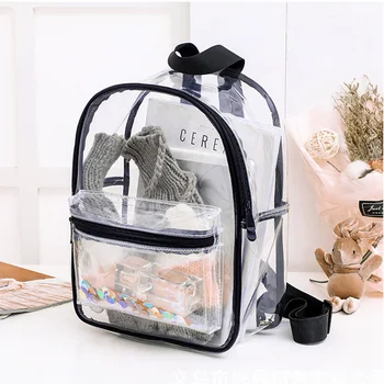 

Transparent Backpacks for school Clear Backpack Shoulder Bags Mini Backpack Schoolbags Teenage Girls Fashion Bookbag Mochila