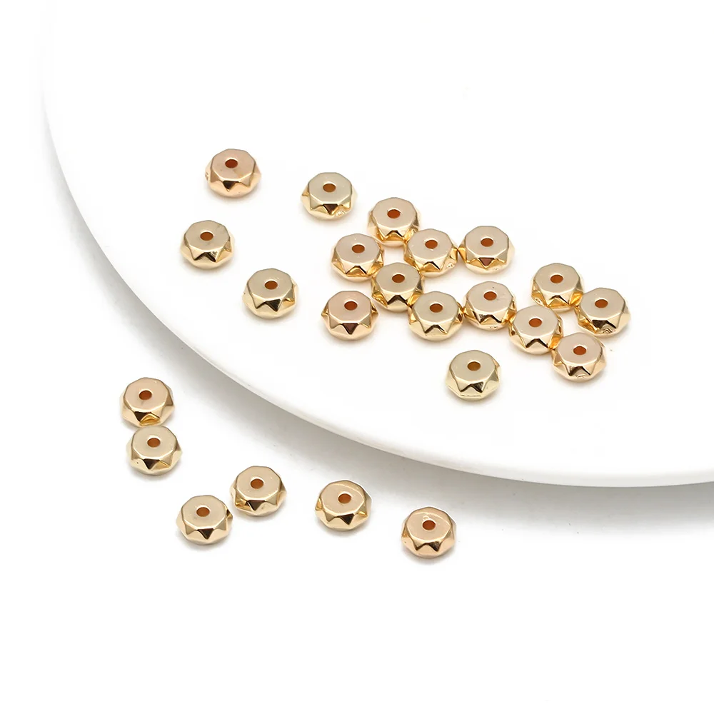 

100pcs/lot 7mm Gold Color CCB Plastic Material Spacer Beads For DIY Jewelry Making Bracelet Necklace Accessories Charms Making