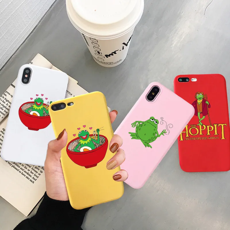 GYKZ забавные чехлы с принтом лягушки для iPhone 7 X XS MAX XR 8 6 6s Plus Мягкий силиконовый