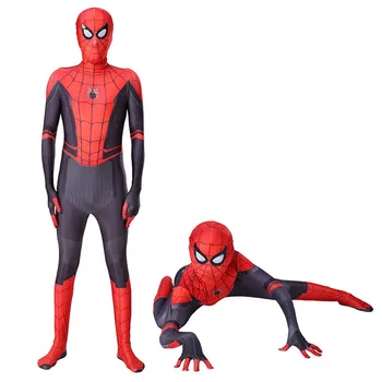 

Newest Far From Home Spiderman Costume 3D Printed Spider-Man Superhero Costume Cosplay Spider-man Suit For Adult/Kids