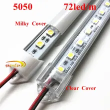 Smarstar 12V 50cm 5050 светодиодный свет бар U алюминиевый корпус дымчатое покрытие прожектора 0,5 м Жесткая светодиодная индикаторная лампа для освещение для домашнего интерьера#1