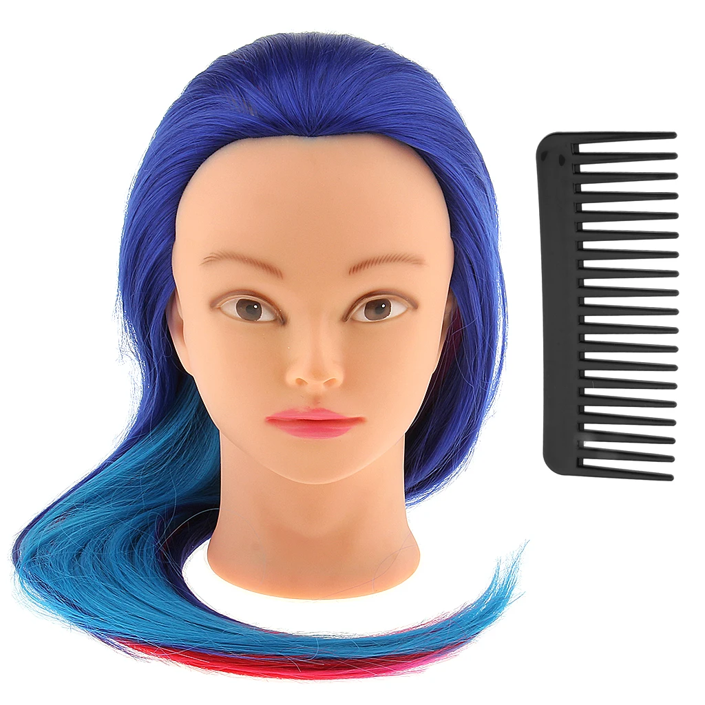 Salon Cosmetology Hairdressing Practice Training Mannequin Hairdresser Manikin Head w/ Mount Hole Long Hair 3 Types |