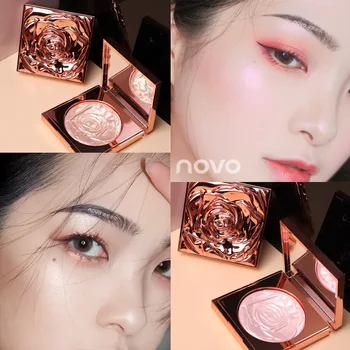 

Rose Translucent High-gloss Repair Volume Brighten Powder Compact Fairy Glitter Pearl Unicorn One Plate
