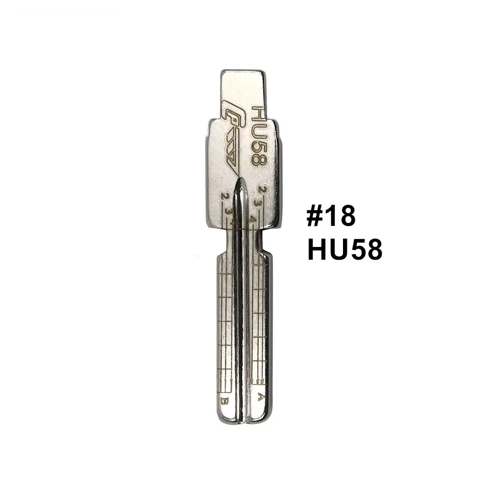 

Набор лезвий для ключей Lishi HU58 #18, набор из 5 резцов с гравировкой, 2 в 1, для старых BMW