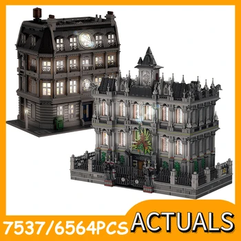 

MOC City Creator Expert Modular Building Block Super Heroes Batman Arkham Asylum Breakout Lunatic Hospital Bricks Toys Kids Gift
