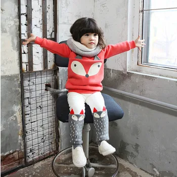 

2020 winter girls clothes Sets Animal Fox Girl Clothing Set Fashion Girls Winter Clothes Fleece Kids Tracksuits Baby Clothes set