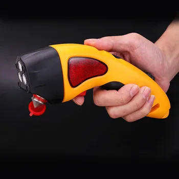 

Car outdoor survival escape safety hammer broken Windows with 5 leds lighting strong magnetic warning DT - 556