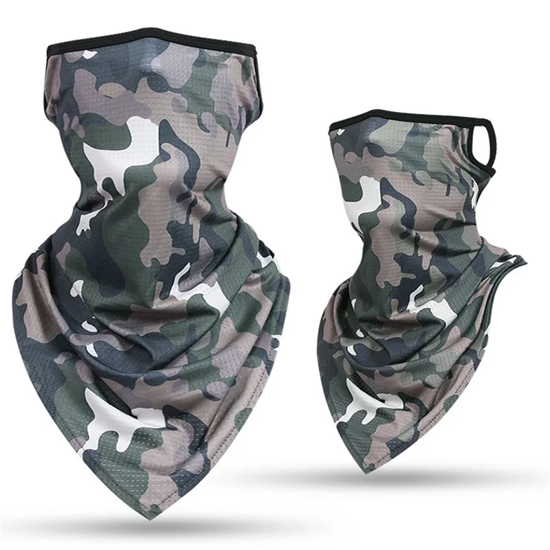 Hot new Triangle Scarf Tube Camo Hanging Ear Scarves Face Covers Mask Military  Bandana Windproof Neck Gaiter Headband Men Women mens designer scarf