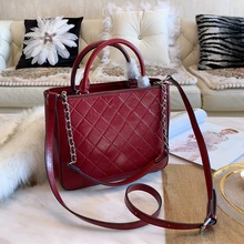 Women Bags Ladies Luxury Handbags Designer Black Red Shoulder Chain Large Shoulder Bags Tote Hand Bag Sewing Lattice Crossbody