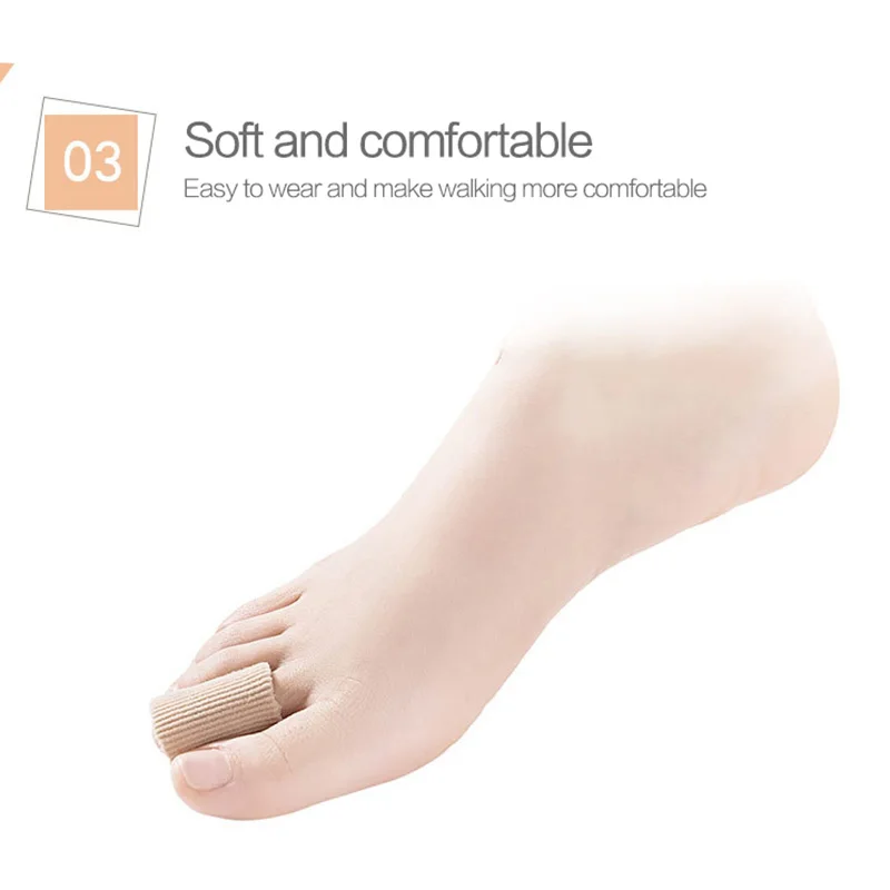 Shoe Insoles Toe Pads Fabric Gel Tube Bandage Finger&Toes Separator Maintain Cushion Corns Hallux Valgu Blisters Calluse Pain Relief Pads Inserts